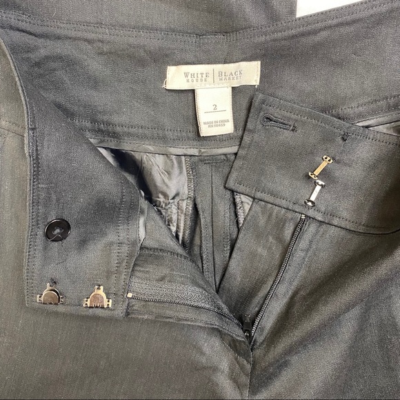 WHITE HOUSE BLACK MARKET CROP DRESS PANTS TROUSER - Picture 3 of 6